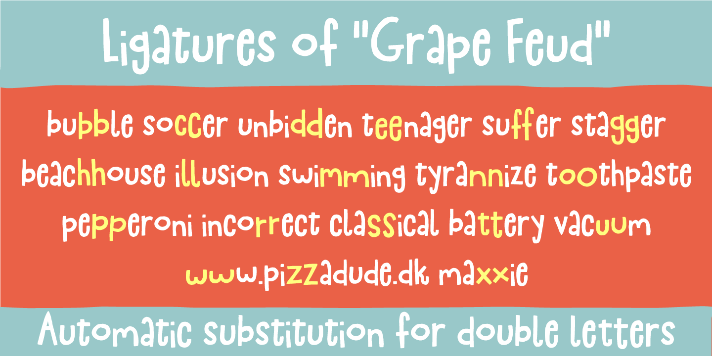 Пример шрифта Grape Feud #8